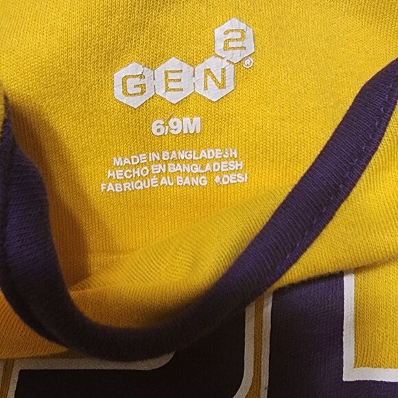 LSU Baby Onesie Size 6-9 Months - Picture 2 of 3